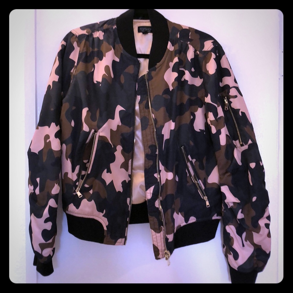 Topshop Camo Bomber jacket